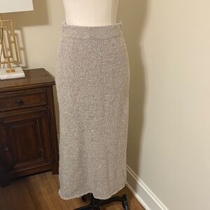 Gray Knit Maxi Skirt